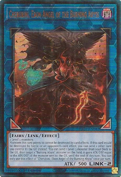 Cherubini, Ebon Angel of the Burning Abyss [RA01-EN042] Prismatic Ultimate Rare | Exor Games Dartmouth