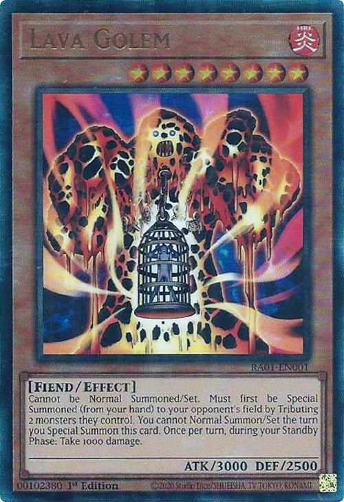 Lava Golem [RA01-EN001] Prismatic Ultimate Rare | Exor Games Dartmouth