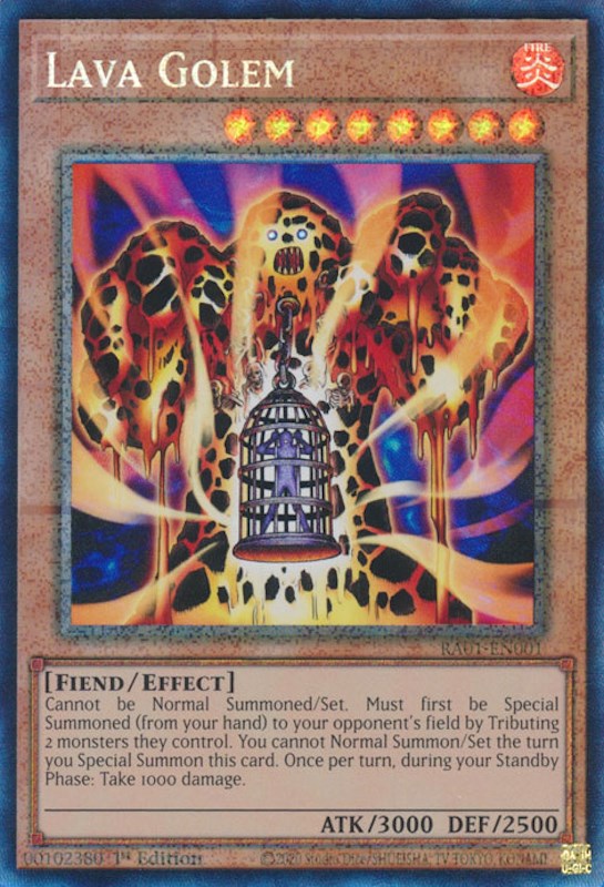 Lava Golem [RA01-EN001] Prismatic Collector's Rare | Exor Games Dartmouth