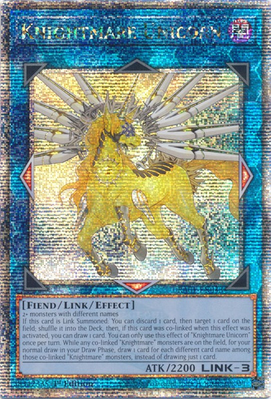 Knightmare Unicorn [RA01-EN043] Quarter Century Secret Rare | Exor Games Dartmouth