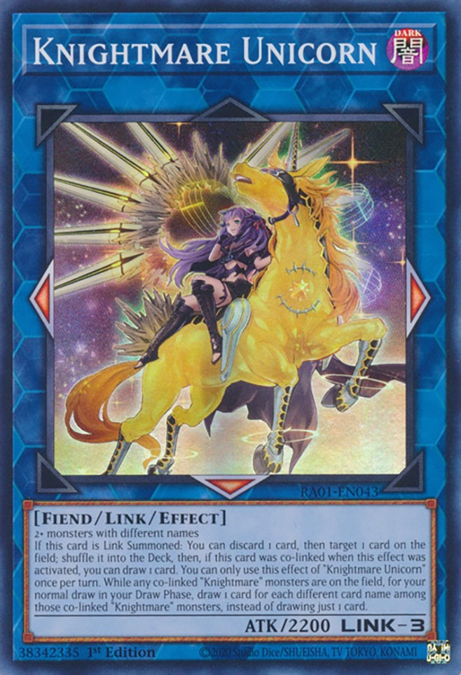 Knightmare Unicorn (Alternate Art) [RA01-EN043] Super Rare | Exor Games Dartmouth