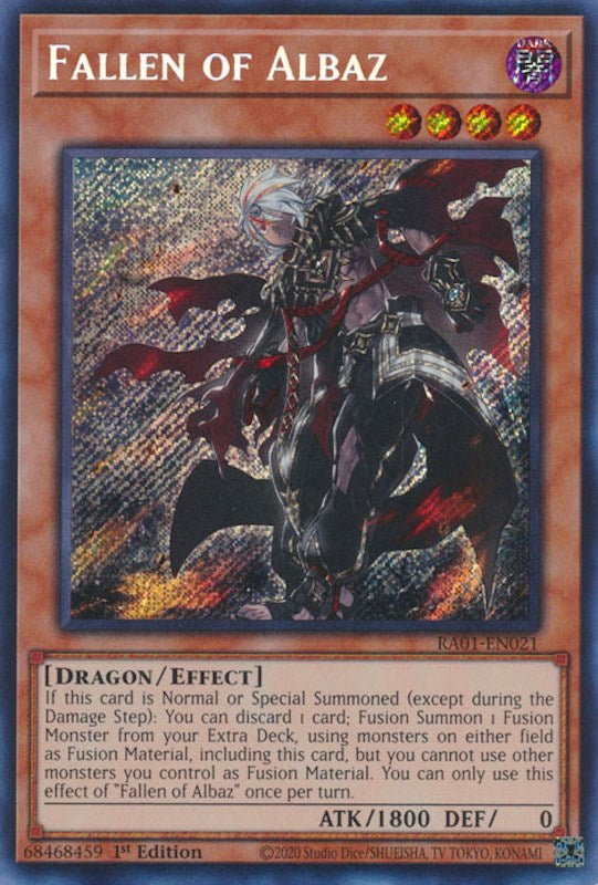 Fallen of Albaz [RA01-EN021] Secret Rare | Exor Games Dartmouth