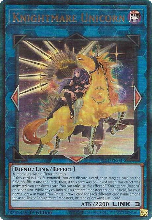 Knightmare Unicorn (Alternate Art) [RA01-EN043] Prismatic Ultimate Rare | Exor Games Dartmouth