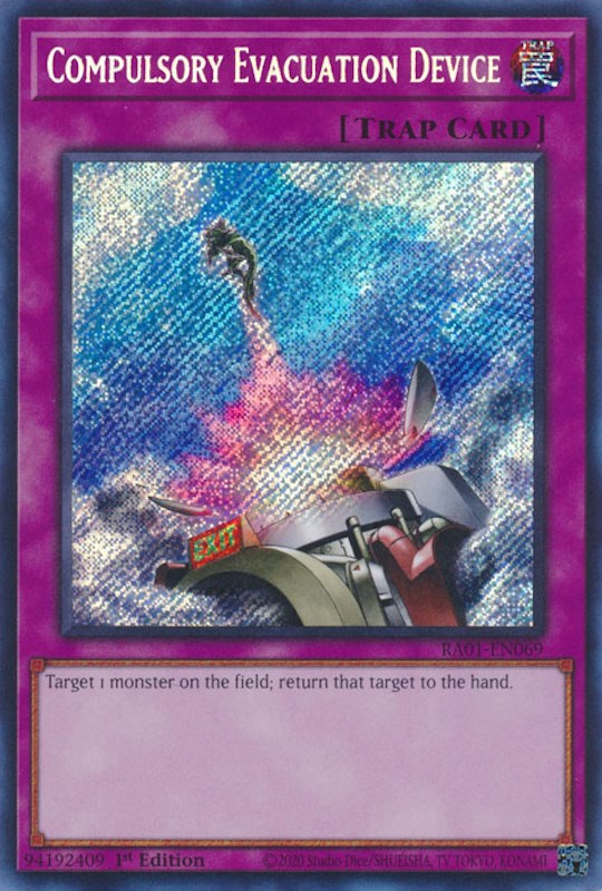 Compulsory Evacuation Device [RA01-EN069] Secret Rare | Exor Games Dartmouth