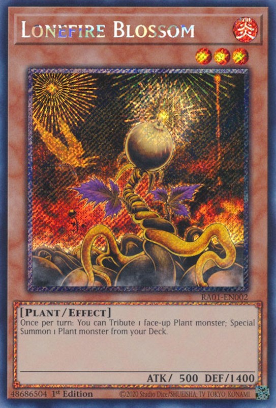 Lonefire Blossom [RA01-EN002] Prismatic Secret Rare | Exor Games Dartmouth