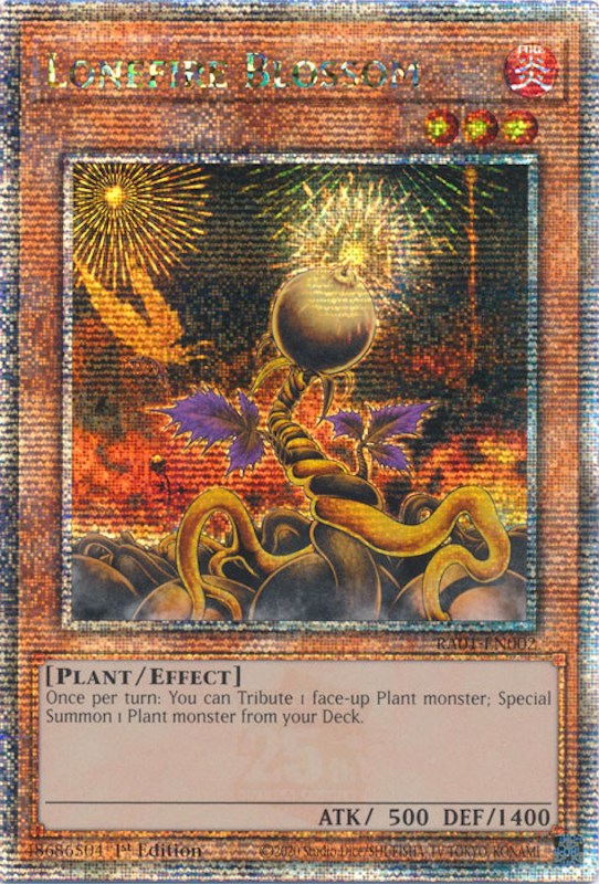 Lonefire Blossom [RA01-EN002] Quarter Century Secret Rare | Exor Games Dartmouth