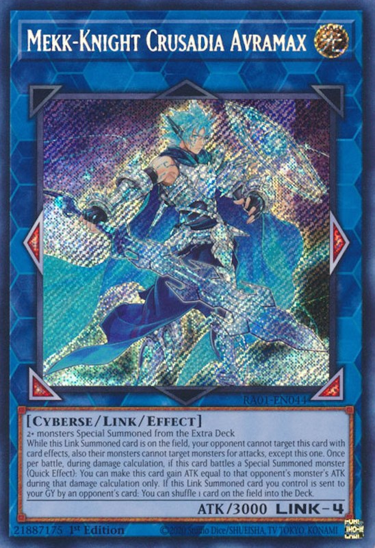 Mekk-Knight Crusadia Avramax [RA01-EN044] Secret Rare | Exor Games Dartmouth