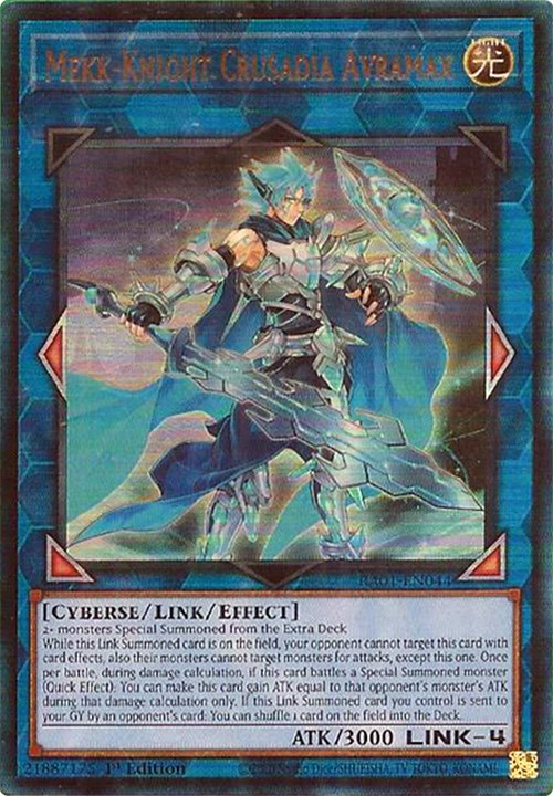 Mekk-Knight Crusadia Avramax [RA01-EN044] Prismatic Ultimate Rare | Exor Games Dartmouth