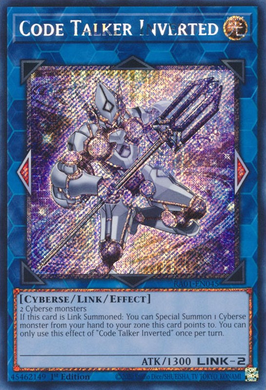 Code Talker Inverted [RA01-EN045] Platinum Secret Rare | Exor Games Dartmouth