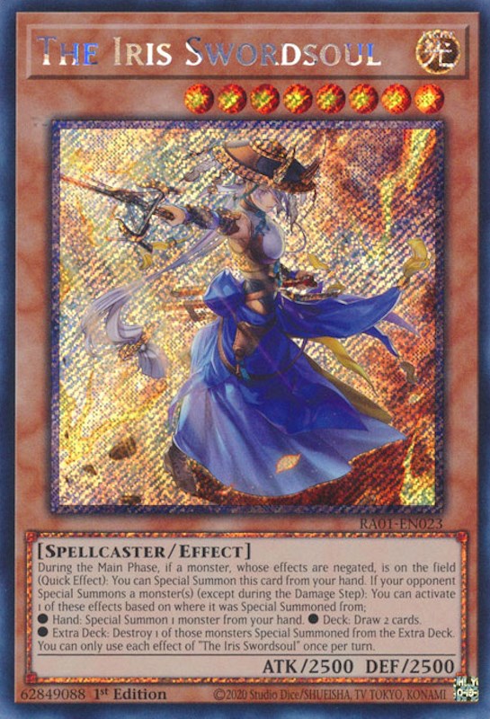 The Iris Swordsoul [RA01-EN023] Platinum Secret Rare | Exor Games Dartmouth