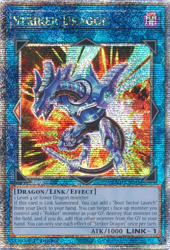 Striker Dragon [RA01-EN046] Quarter Century Secret Rare | Exor Games Dartmouth