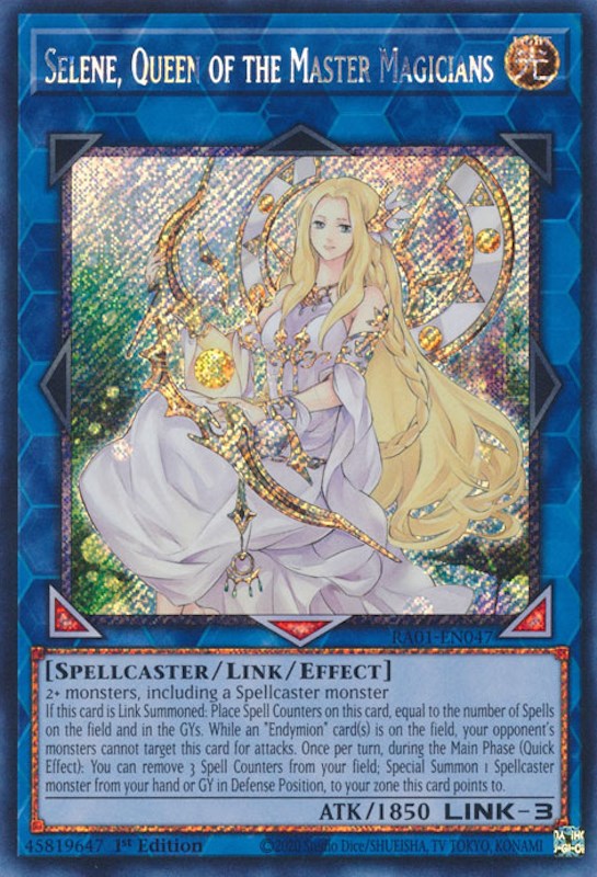 Selene, Queen of the Master Magicians [RA01-EN047] Platinum Secret Rare | Exor Games Dartmouth