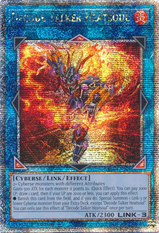 Decode Talker Heatsoul [RA01-EN048] Quarter Century Secret Rare | Exor Games Dartmouth