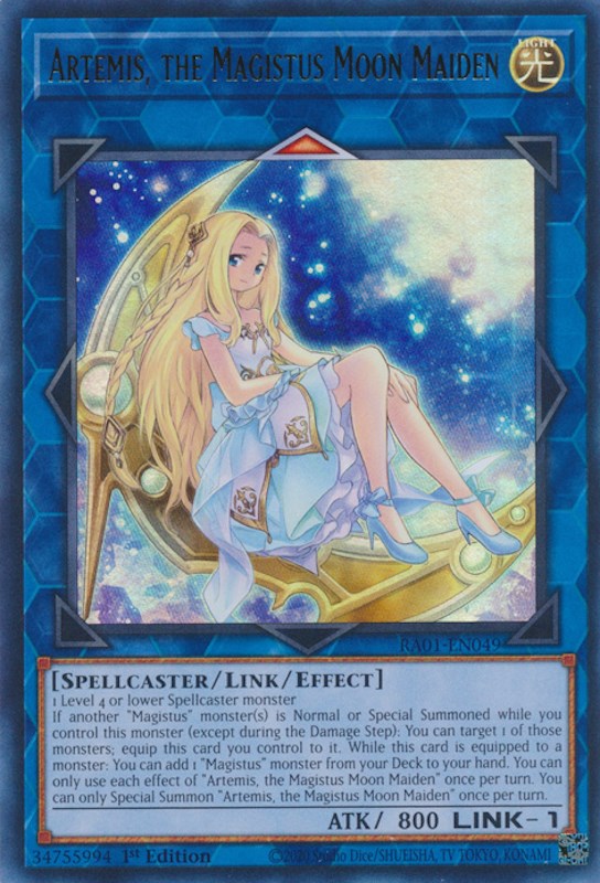 Artemis, the Magistus Moon Maiden [RA01-EN049] Ultra Rare | Exor Games Dartmouth