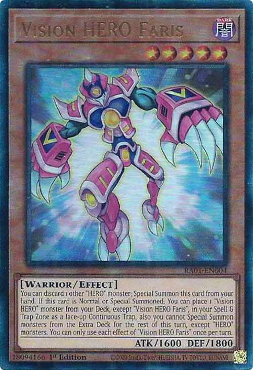 Vision HERO Faris [RA01-EN004] Prismatic Ultimate Rare | Exor Games Dartmouth