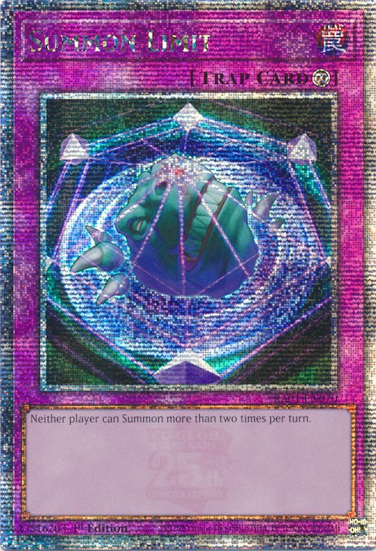 Summon Limit [RA01-EN070] Quarter Century Secret Rare | Exor Games Dartmouth