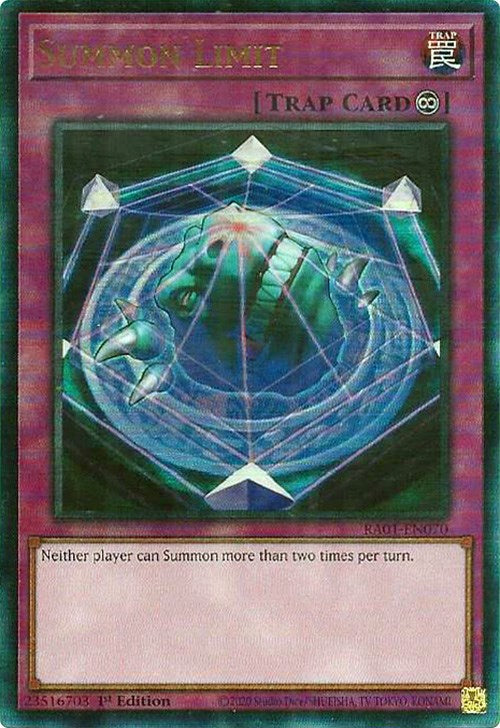 Summon Limit [RA01-EN070] Prismatic Ultimate Rare | Exor Games Dartmouth