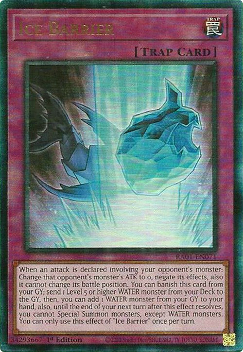 Ice Barrier [RA01-EN071] Prismatic Ultimate Rare | Exor Games Dartmouth