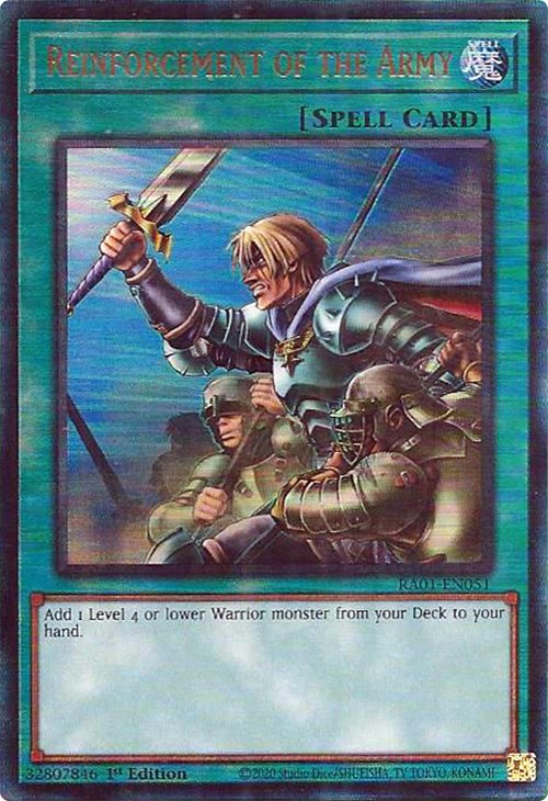 Reinforcement of the Army [RA01-EN051] Prismatic Ultimate Rare | Exor Games Dartmouth