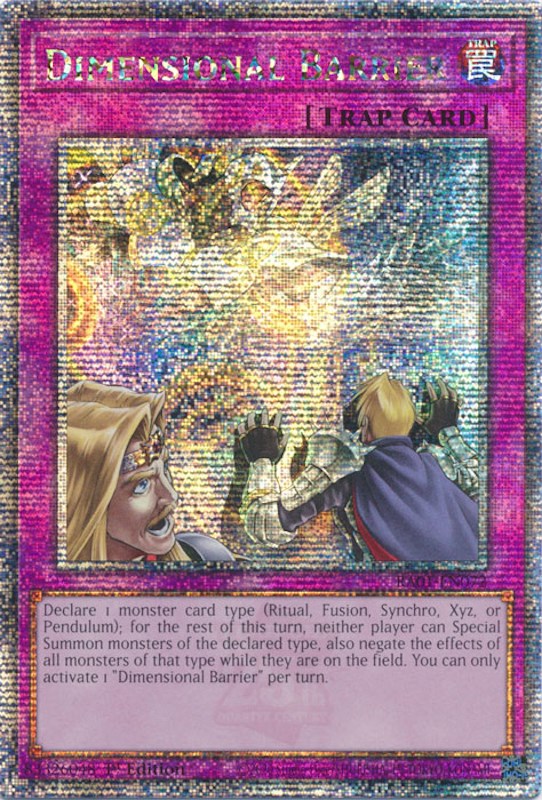 Dimensional Barrier [RA01-EN072] Quarter Century Secret Rare | Exor Games Dartmouth