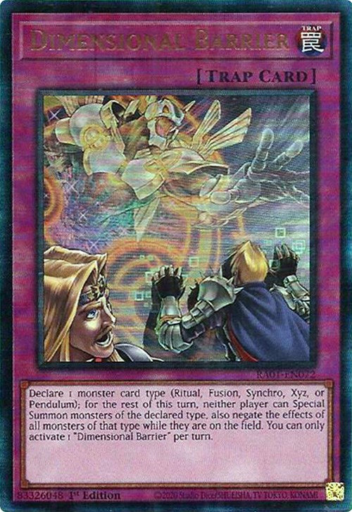 Dimensional Barrier [RA01-EN072] Prismatic Ultimate Rare | Exor Games Dartmouth