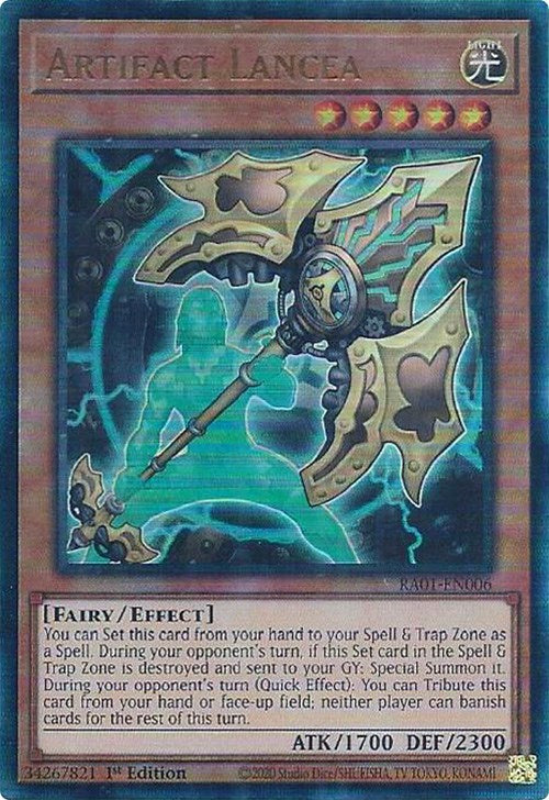 Artifact Lancea [RA01-EN006] Prismatic Ultimate Rare | Exor Games Dartmouth