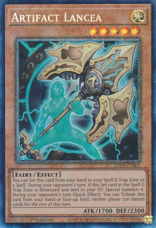 Artifact Lancea [RA01-EN006] Prismatic Collector's Rare | Exor Games Dartmouth