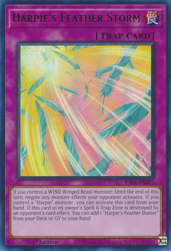Harpie's Feather Storm [RA01-EN073] Ultra Rare | Exor Games Dartmouth
