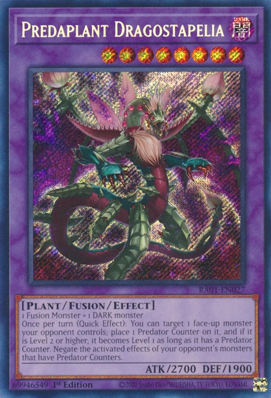 Predaplant Dragostapelia [RA01-EN027] Secret Rare | Exor Games Dartmouth