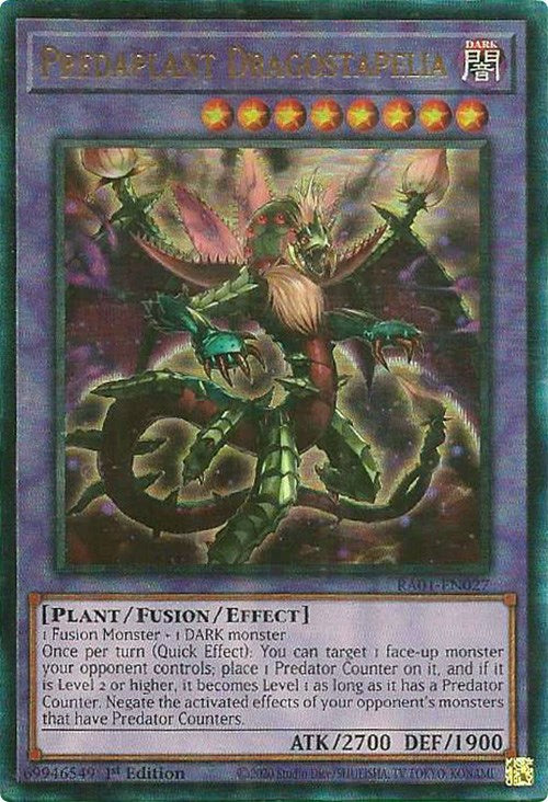 Predaplant Dragostapelia [RA01-EN027] Prismatic Ultimate Rare | Exor Games Dartmouth