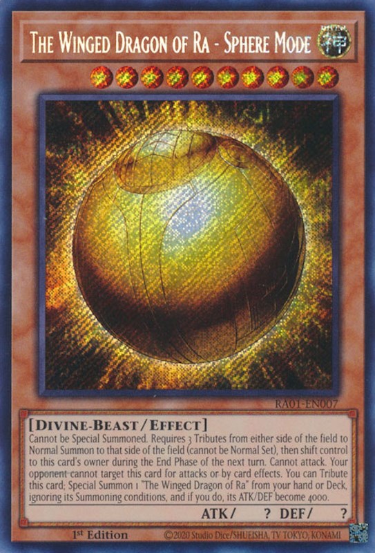 The Winged Dragon of Ra - Sphere Mode [RA01-EN007] Secret Rare | Exor Games Dartmouth