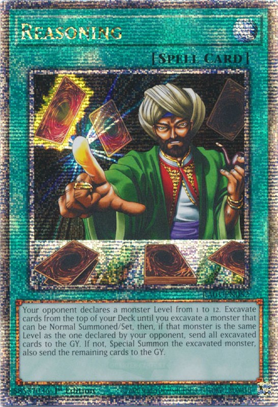 Reasoning [RA01-EN052] Quarter Century Secret Rare | Exor Games Dartmouth