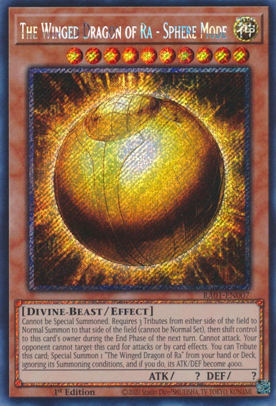 The Winged Dragon of Ra - Sphere Mode [RA01-EN007] Platinum Secret Rare | Exor Games Dartmouth