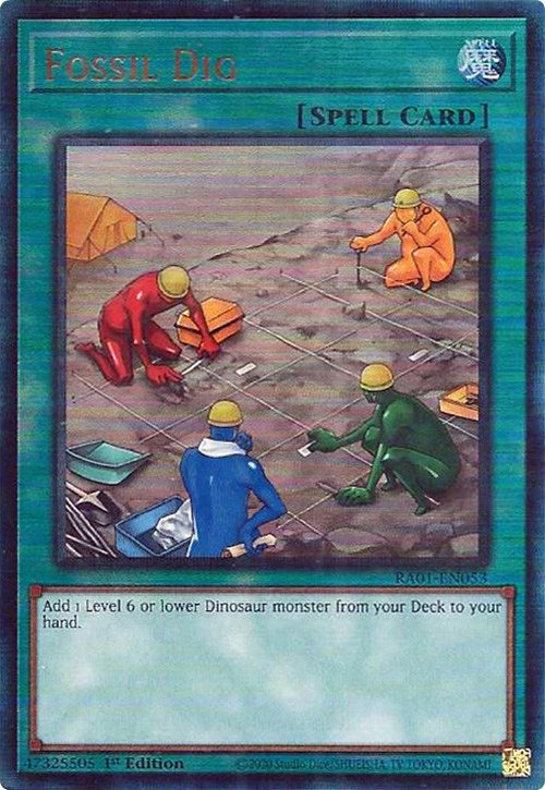 Fossil Dig [RA01-EN053] Prismatic Ultimate Rare | Exor Games Dartmouth