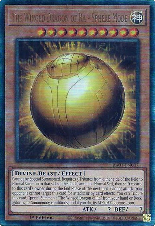 The Winged Dragon of Ra - Sphere Mode [RA01-EN007] Prismatic Ultimate Rare | Exor Games Dartmouth