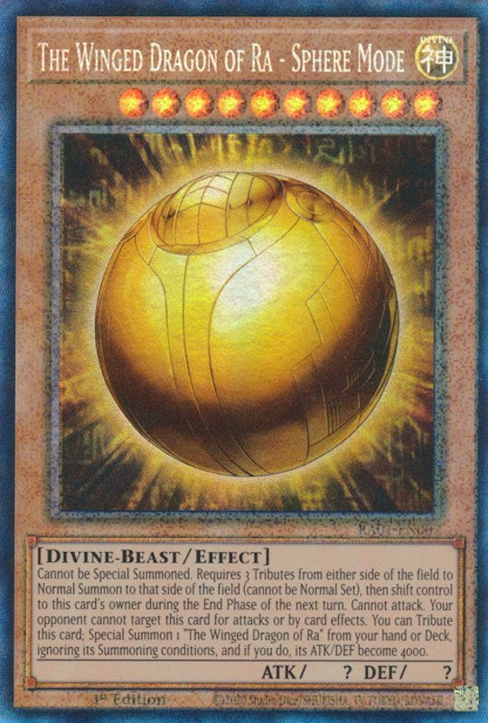 The Winged Dragon of Ra - Sphere Mode [RA01-EN007] Prismatic Collector's Rare | Exor Games Dartmouth