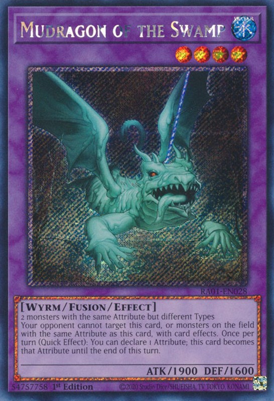 Mudragon of the Swamp [RA01-EN028] Platinum Secret Rare | Exor Games Dartmouth