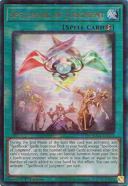 Spellbook of Judgment [RA01-EN054] Prismatic Ultimate Rare | Exor Games Dartmouth