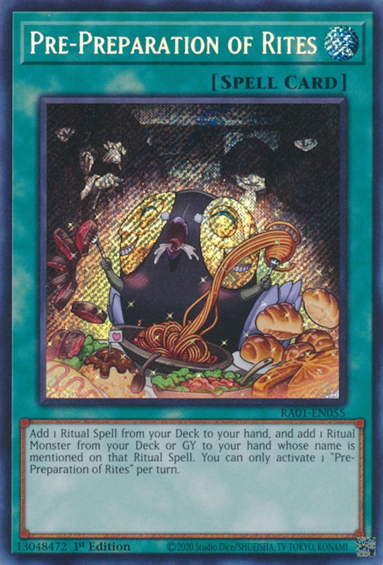 Pre-Preparation of Rites [RA01-EN055] Secret Rare | Exor Games Dartmouth