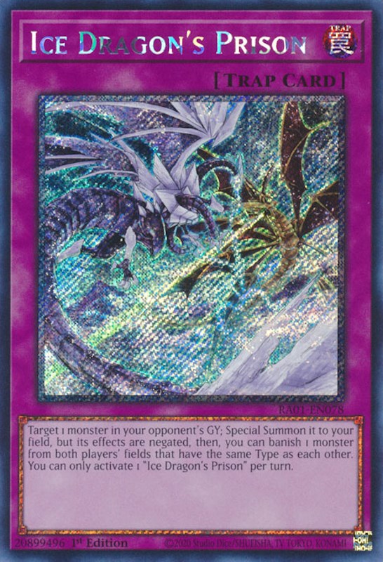 Ice Dragon's Prison [RA01-EN078] Platinum Secret Rare | Exor Games Dartmouth