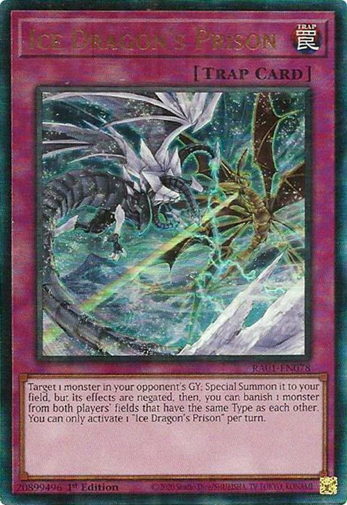 Ice Dragon's Prison [RA01-EN078] Prismatic Ultimate Rare | Exor Games Dartmouth