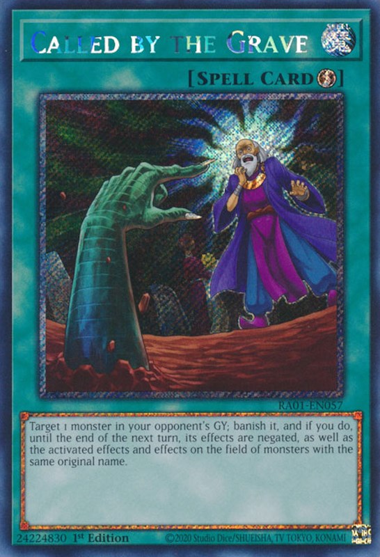 Called by the Grave [RA01-EN057] Platinum Secret Rare | Exor Games Dartmouth