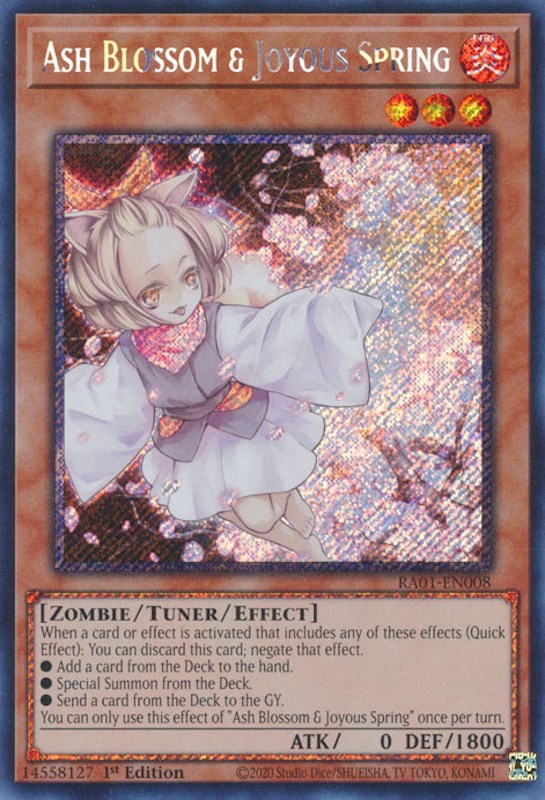 Ash Blossom & Joyous Spring [RA01-EN008] Platinum Secret Rare | Exor Games Dartmouth