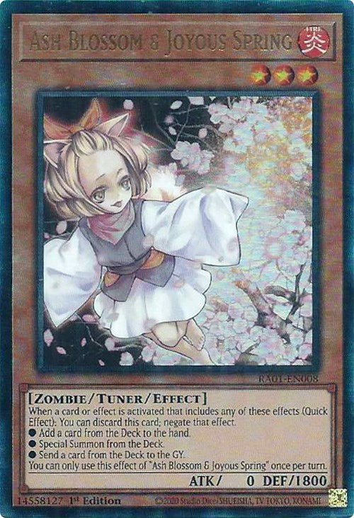 Ash Blossom & Joyous Spring [RA01-EN008] Prismatic Ultimate Rare | Exor Games Dartmouth