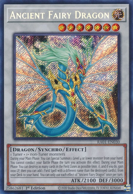 Ancient Fairy Dragon [RA01-EN030] Secret Rare | Exor Games Dartmouth