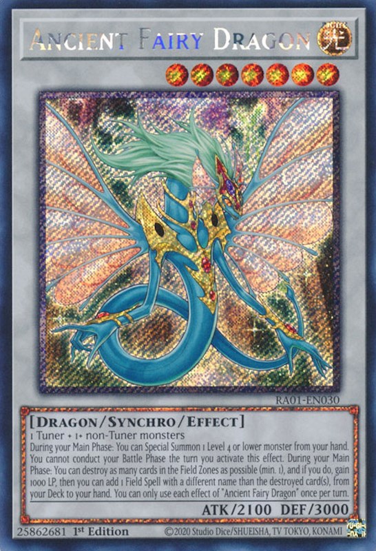 Ancient Fairy Dragon [RA01-EN030] Platinum Secret Rare | Exor Games Dartmouth