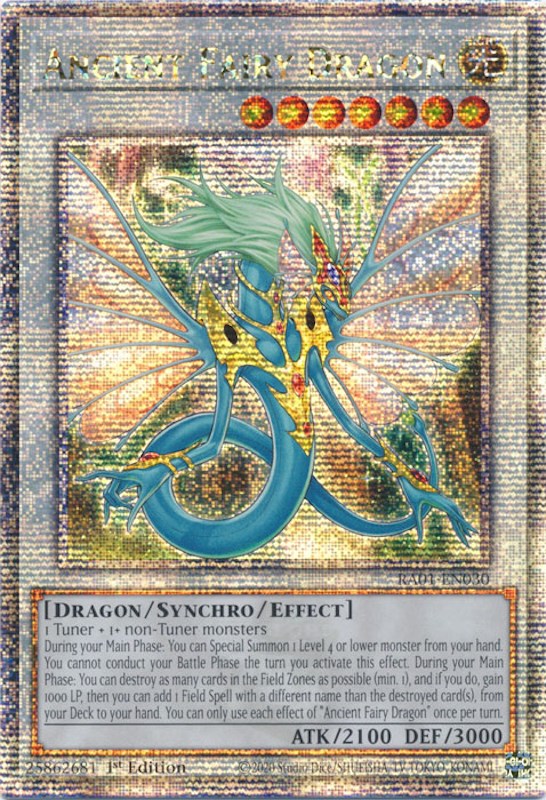 Ancient Fairy Dragon [RA01-EN030] Quarter Century Secret Rare | Exor Games Dartmouth