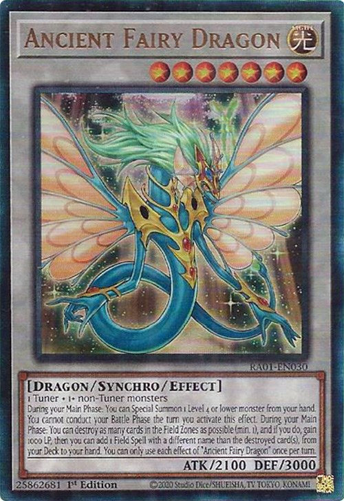 Ancient Fairy Dragon [RA01-EN030] Prismatic Ultimate Rare | Exor Games Dartmouth