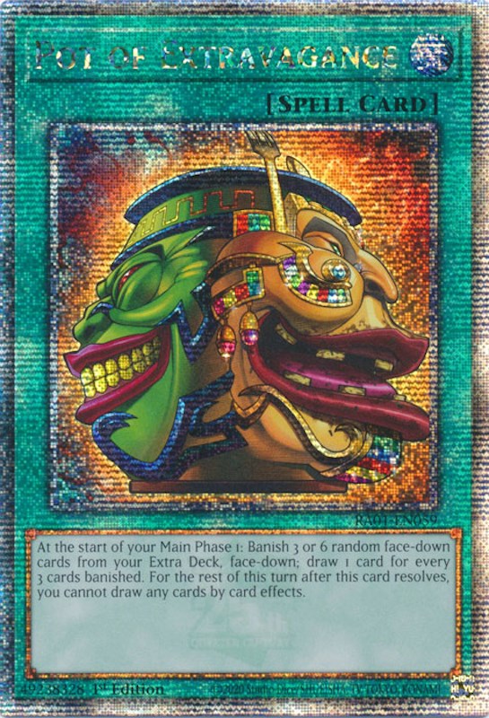 Pot of Extravagance [RA01-EN059] Quarter Century Secret Rare | Exor Games Dartmouth
