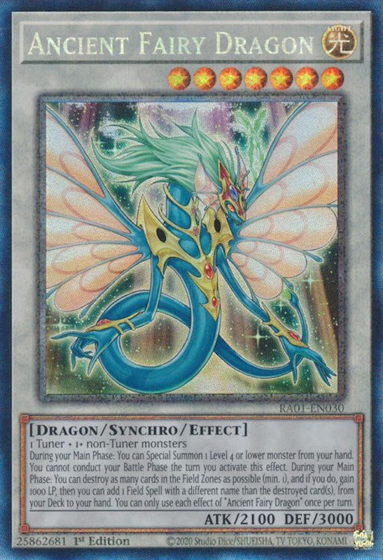 Ancient Fairy Dragon [RA01-EN030] Prismatic Collector's Rare | Exor Games Dartmouth